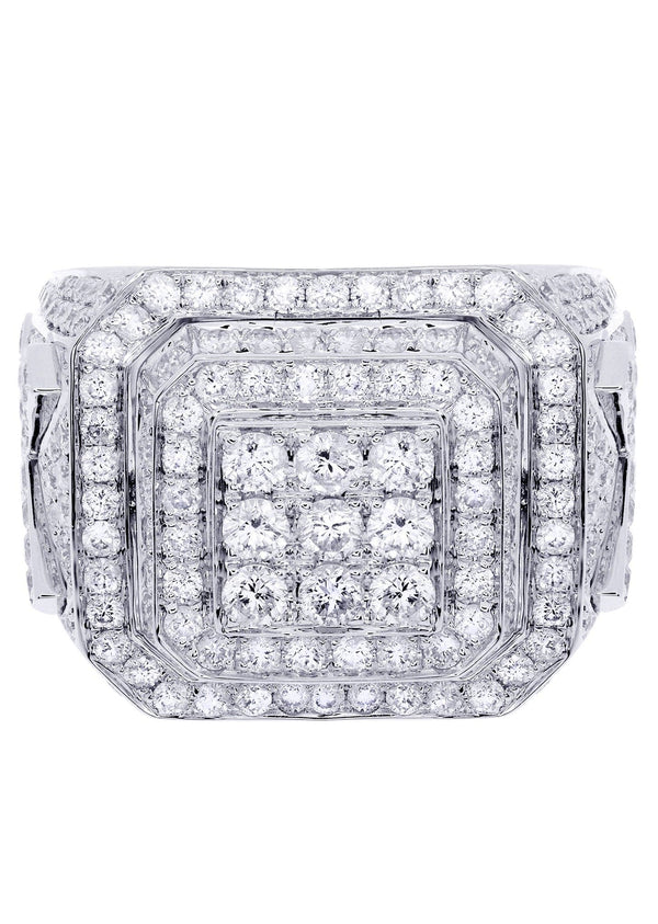 White Gold Mens Diamond Ring| 4.96 Carats| 17.42 Grams