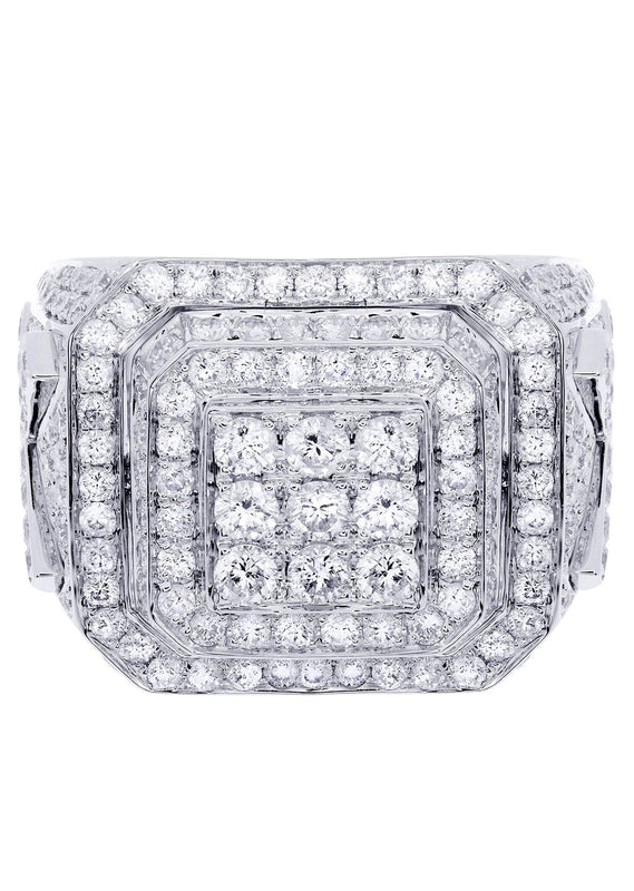 White Gold Mens Diamond Ring| 4.96 Carats| 17.42 Grams