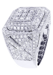 White Gold Mens Diamond Ring| 4.96 Carats| 17.42 Grams