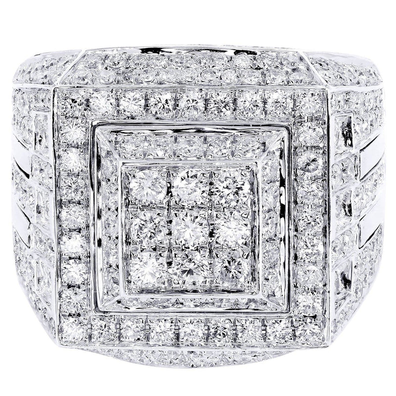 White Gold Mens Diamond Ring| 3.17 Carats| 14.5 Grams