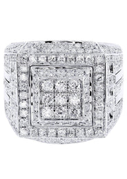 White Gold Mens Diamond Ring| 3.17 Carats| 14.5 Grams