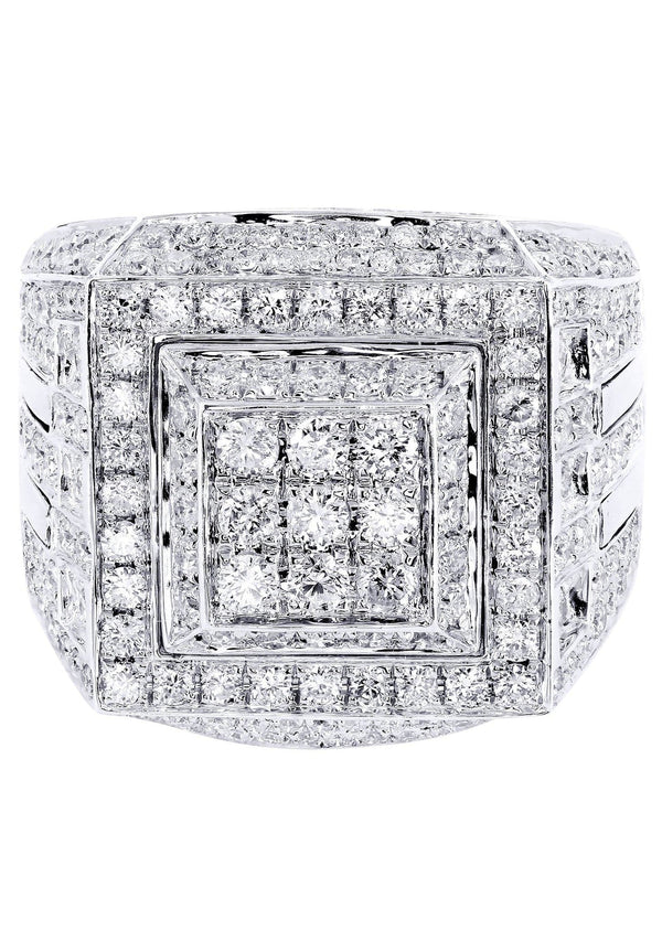 White Gold Mens Diamond Ring| 3.17 Carats| 14.5 Grams