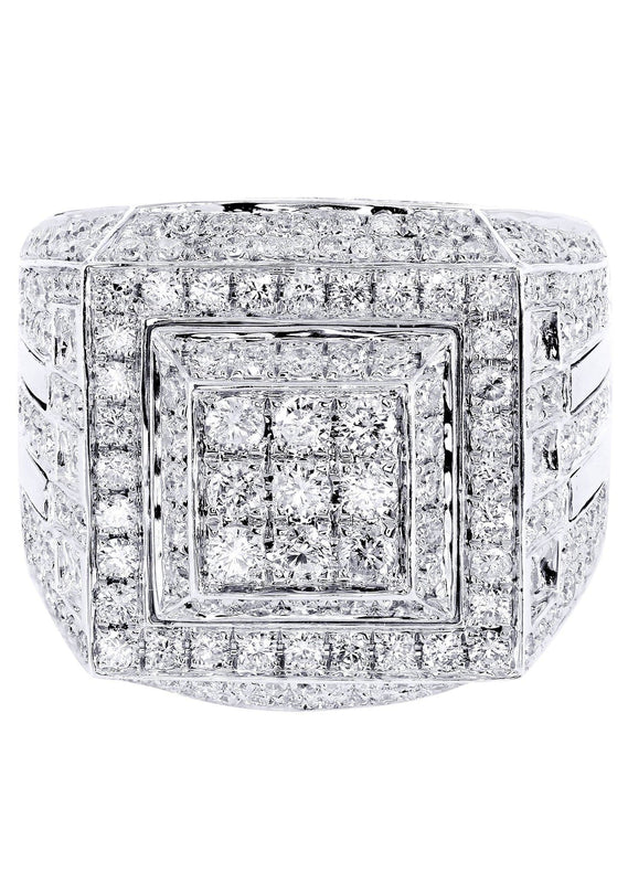 White Gold Mens Diamond Ring| 3.17 Carats| 14.5 Grams