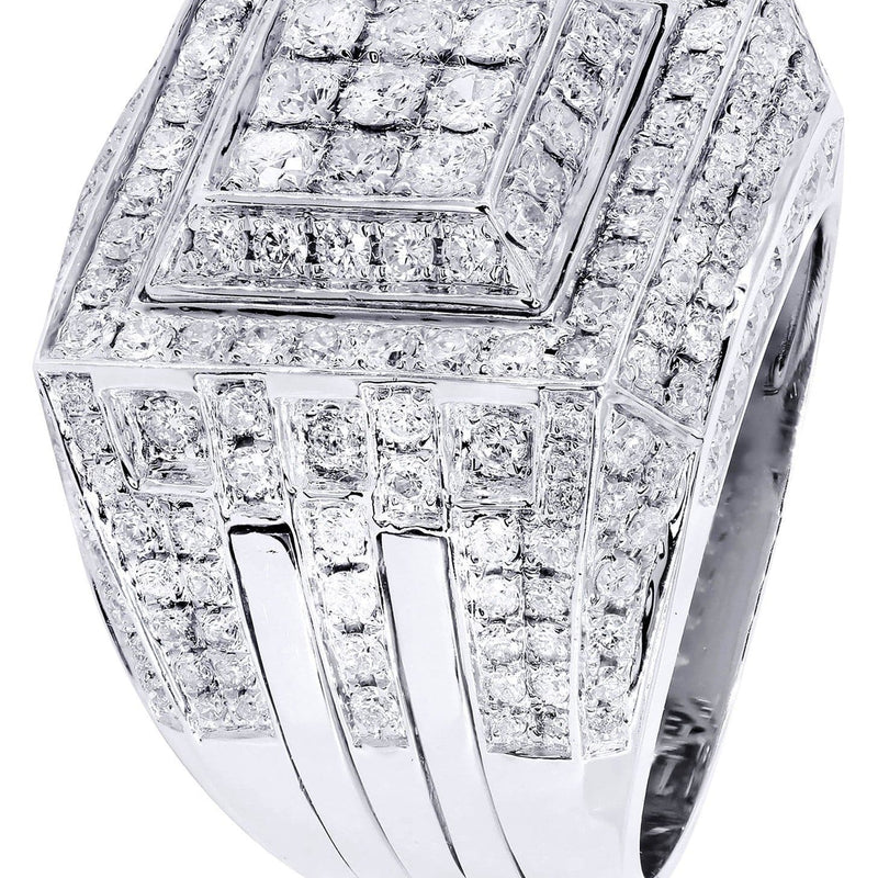 White Gold Mens Diamond Ring| 3.17 Carats| 14.5 Grams