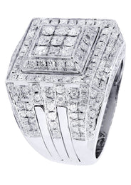 White Gold Mens Diamond Ring| 3.17 Carats| 14.5 Grams