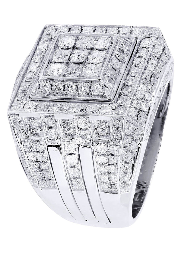 White Gold Mens Diamond Ring| 3.17 Carats| 14.5 Grams