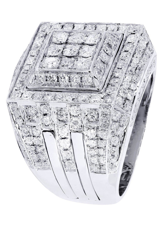 White Gold Mens Diamond Ring| 3.17 Carats| 14.5 Grams