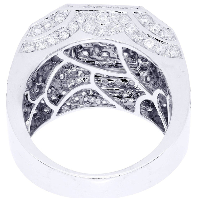 White Gold Mens Diamond Ring| 3.36 Carats| 16.25 Grams