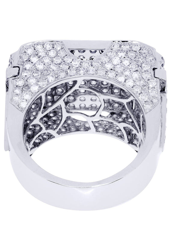 White Gold Mens Diamond Ring| 5.23 Carats| 19.18 Grams