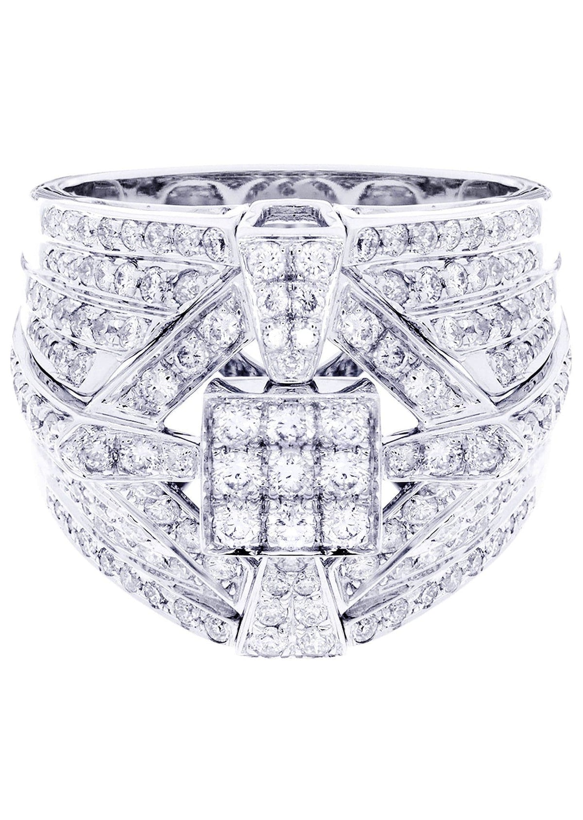 White Gold Mens Diamond Ring| 1.85 Carats| 14.13 Grams
