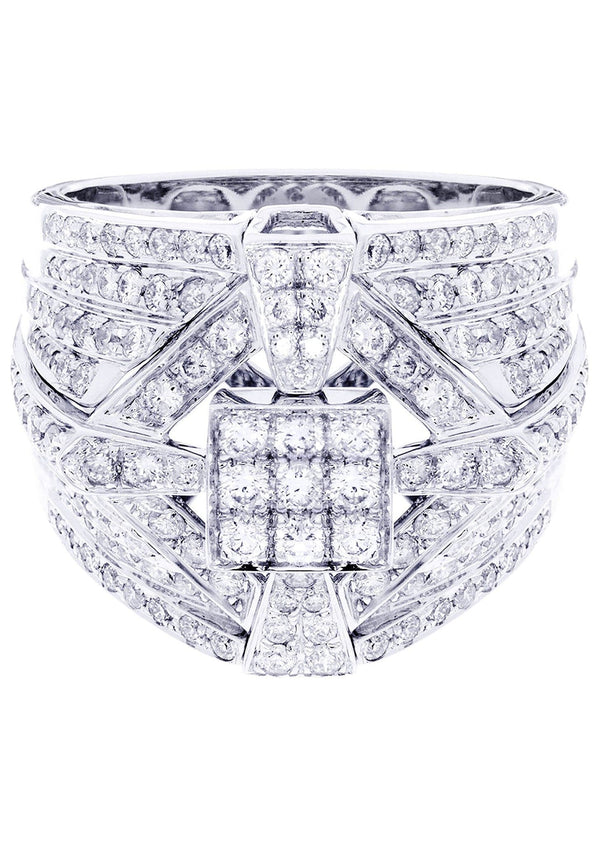 White Gold Mens Diamond Ring| 1.85 Carats| 14.13 Grams