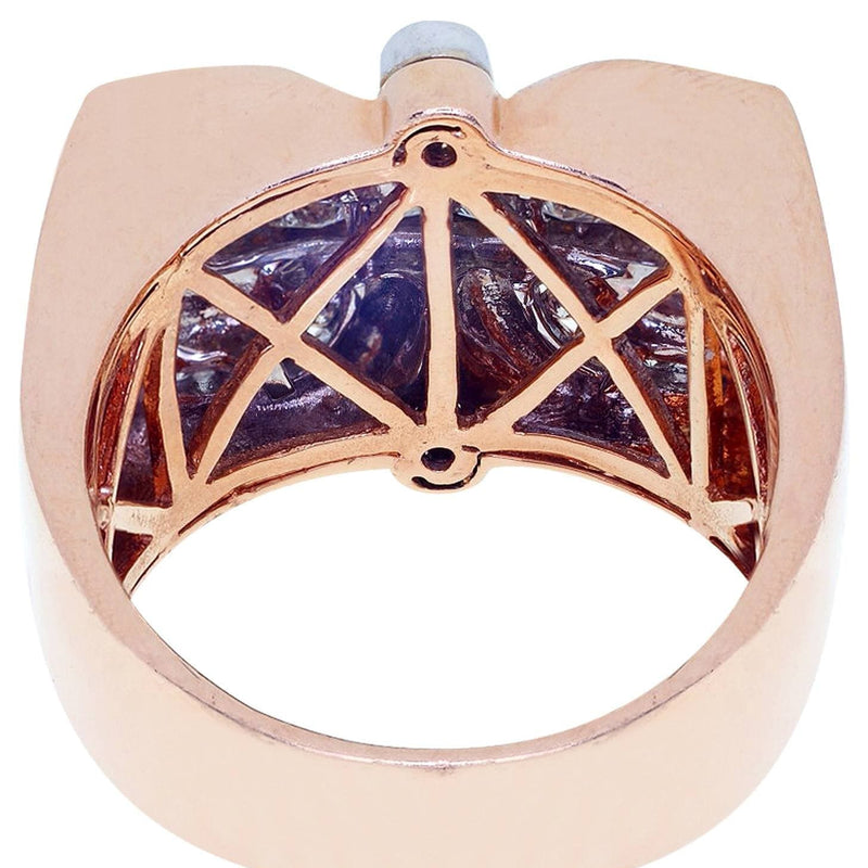 Rose Gold Mens Diamond Ring / Pinky Diamond Ring| 1.3 Carats