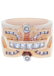 Rose Gold Mens Diamond Ring / Pinky Diamond Ring| 1.3 Carats