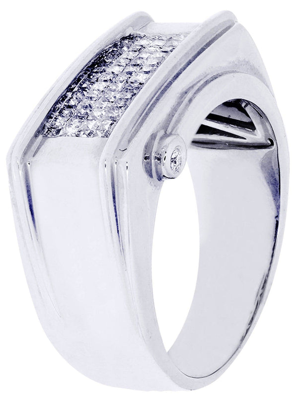 White Gold Mens Diamond Ring| 0.63 Carats| 10.71 Grams