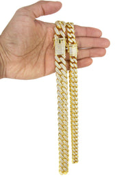 Gold Plated Iced Out Miami Cuban Link Choker