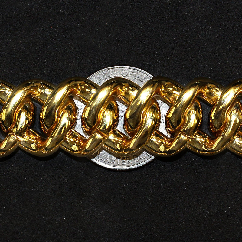 Diamond Gucci Puff Cuban Chain & Bracelet ( 18 MM )
