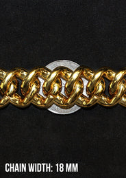 Diamond Puff Gucci Miami Cuban Link Bracelet ( 18 MM )