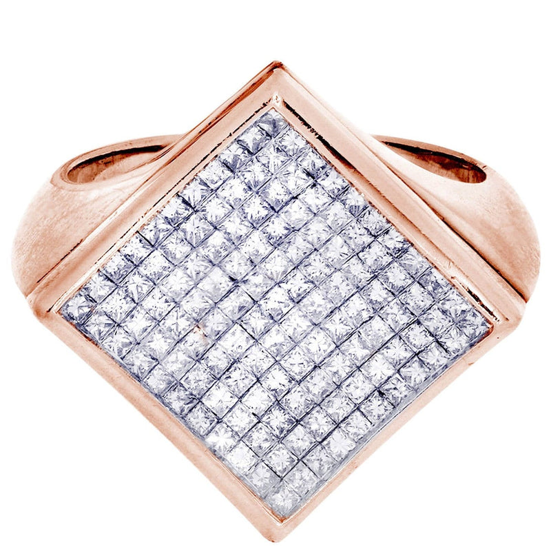 Rose Gold Mens Diamond Ring / Pinky Diamond Ring| 1.35 Carats