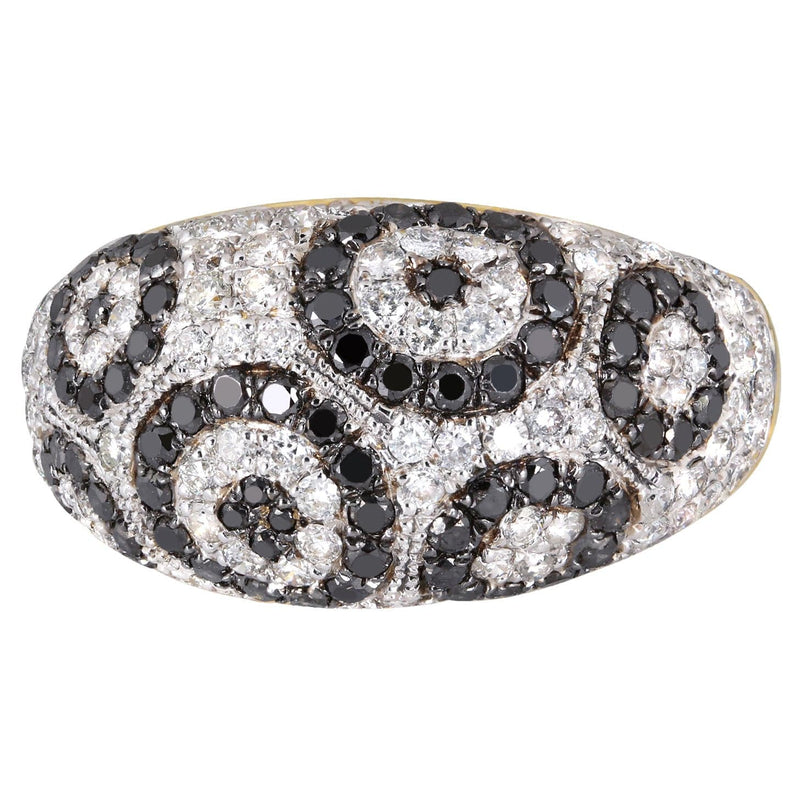 14K Ladies Black Diamond Cocktail Ring | 1.86 Carats  5.41 Grams
