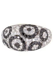 14K Ladies Black Diamond Cocktail Ring | 1.86 Carats  5.41 Grams