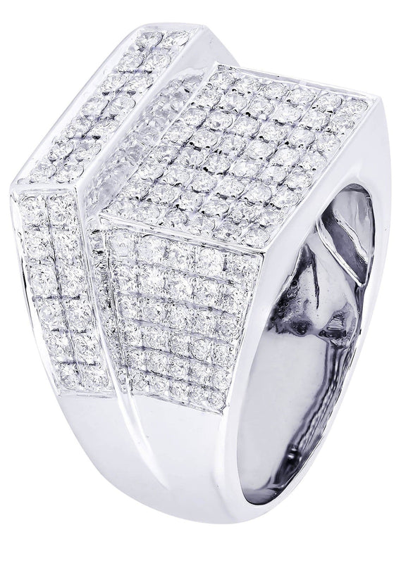 White Gold Mens Diamond Ring| 2.28 Carats| 14.32 Grams