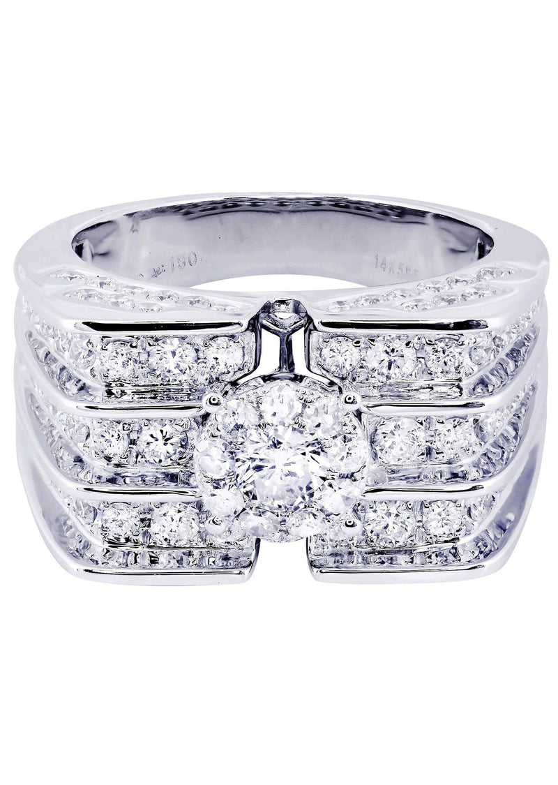 White Gold Mens Diamond Ring| 2.56 Carats| 14.72 Grams