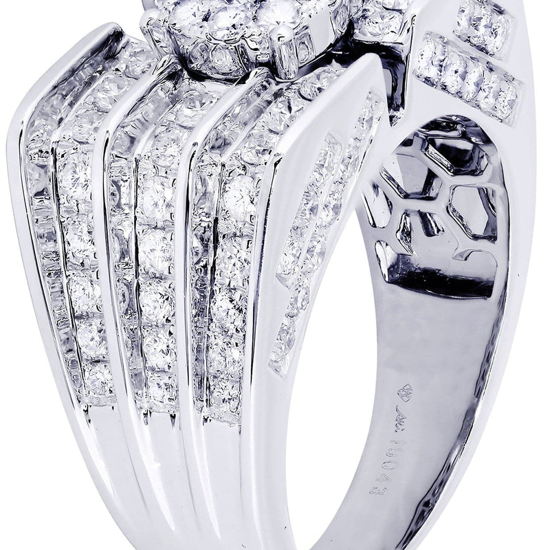 White Gold Mens Diamond Ring| 2.56 Carats| 14.72 Grams
