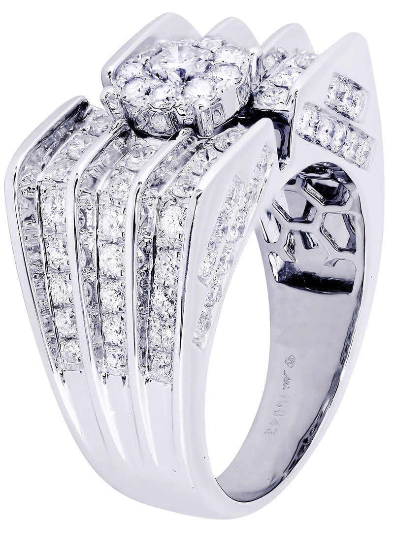 White Gold Mens Diamond Ring| 2.56 Carats| 14.72 Grams