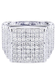 White Gold Mens Diamond Ring| 2.52 Carats| 15.89 Grams