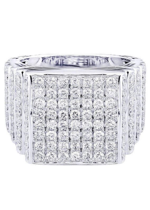 White Gold Mens Diamond Ring| 2.52 Carats| 15.89 Grams