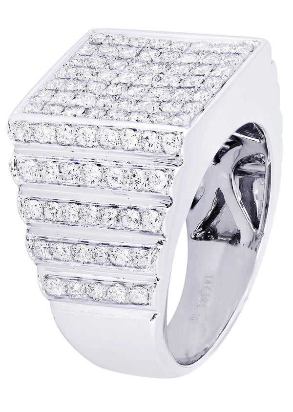 White Gold Mens Diamond Ring| 2.52 Carats| 15.89 Grams
