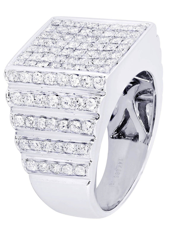 White Gold Mens Diamond Ring| 2.52 Carats| 15.89 Grams