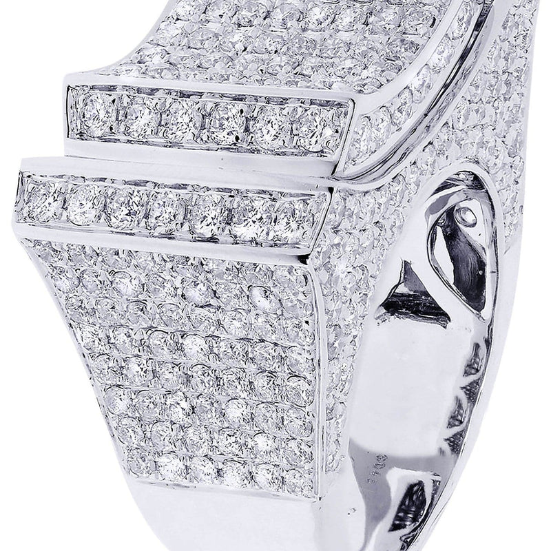 White Gold Mens Diamond Ring| 6.23 Carats| 19.98 Grams