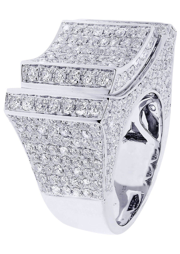 White Gold Mens Diamond Ring| 6.23 Carats| 19.98 Grams