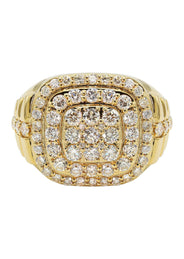 Mens Diamond Ring | 3.26 Carats | 14.27 Grams