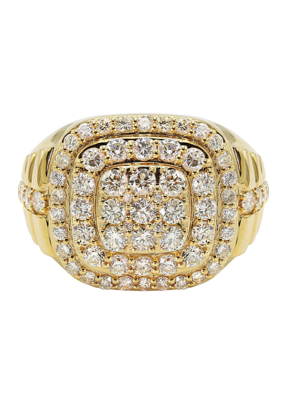 Mens Diamond Ring | 3.26 Carats | 14.27 Grams