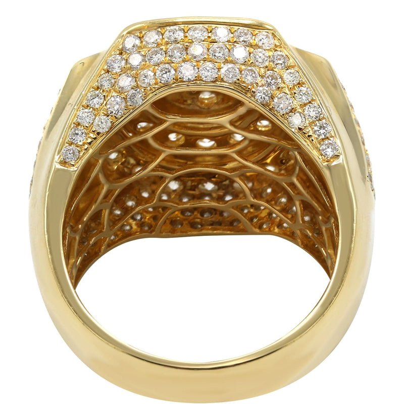 Mens Diamond Ring | 4.08 Carats | 17.1 Grams | 14K Yellow Gold