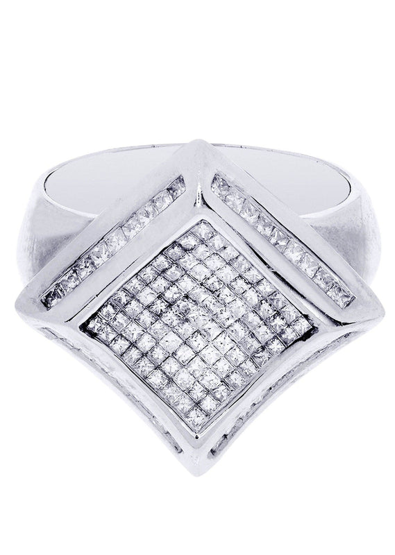 White Gold Mens Diamond Ring| 1.25 Carats| 9.6 Grams