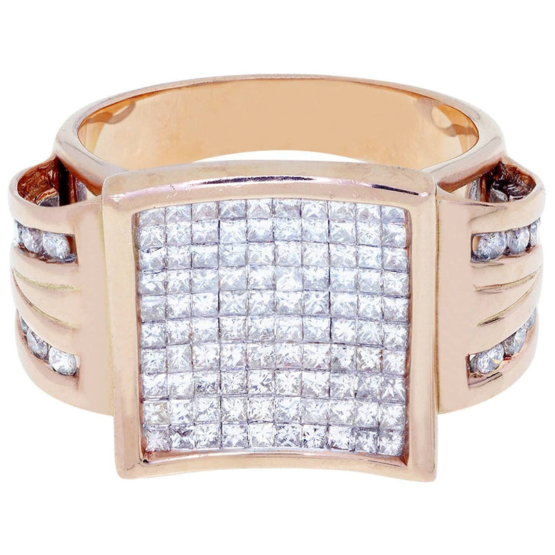 Rose Gold Mens Diamond Ring / Pinky Diamond Ring| 0.43 Carats