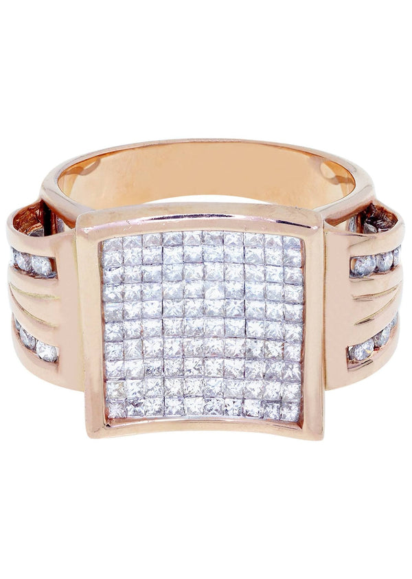 Rose Gold Mens Diamond Ring / Pinky Diamond Ring| 0.43 Carats