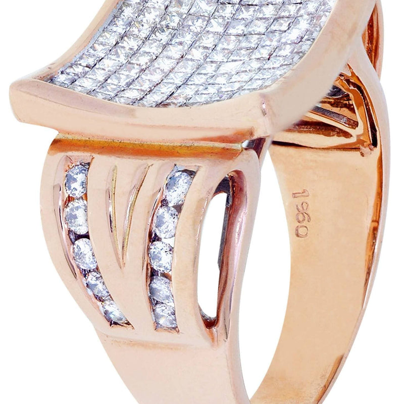 Rose Gold Mens Diamond Ring / Pinky Diamond Ring| 0.43 Carats