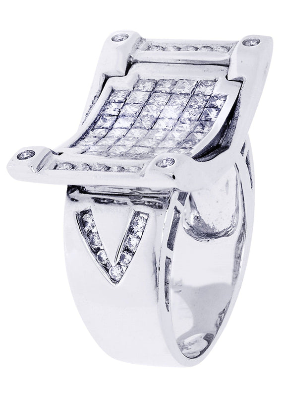 White Gold Mens Diamond Ring| 0.37 Carats| 11.87 Grams