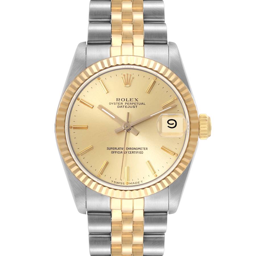 Rolex Datejust Midsize Steel Yellow Gold Ladies Watch 68273 | 34MM