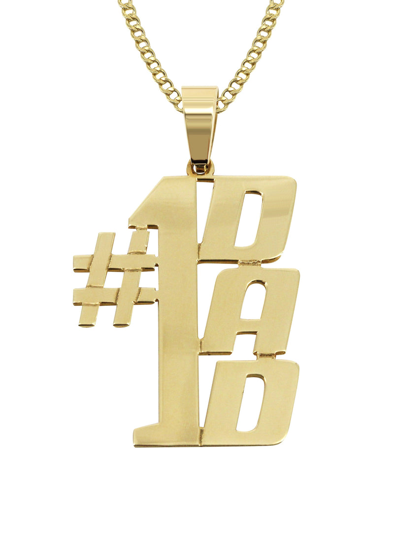 14K Gold  Number Name Plate Necklace | Style #119