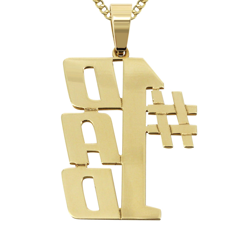 14K Gold  Number Name Plate Necklace | Style #119