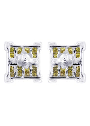 Diamond Earrings For Men | 1.25 Carats 14K White Gold