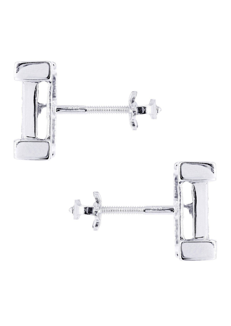 Diamond Earrings For Men | 1.25 Carats 14K White Gold