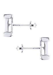 Diamond Earrings For Men | 1.25 Carats 14K White Gold