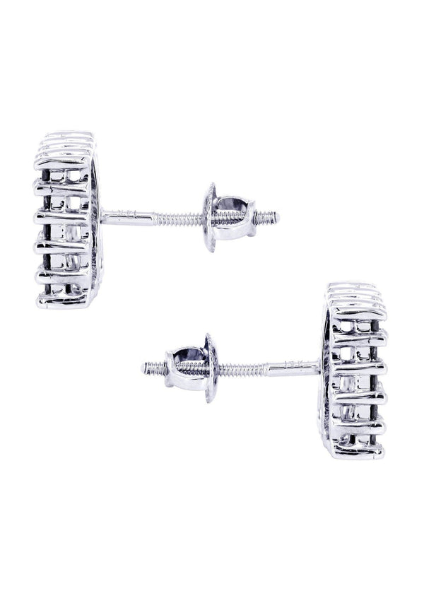 Diamond Earrings For Men | 1.16 Carats 14K White Gold