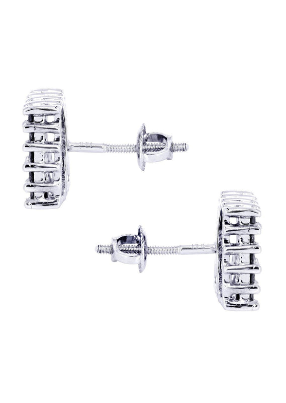 Diamond Earrings For Men | 1.16 Carats 14K White Gold